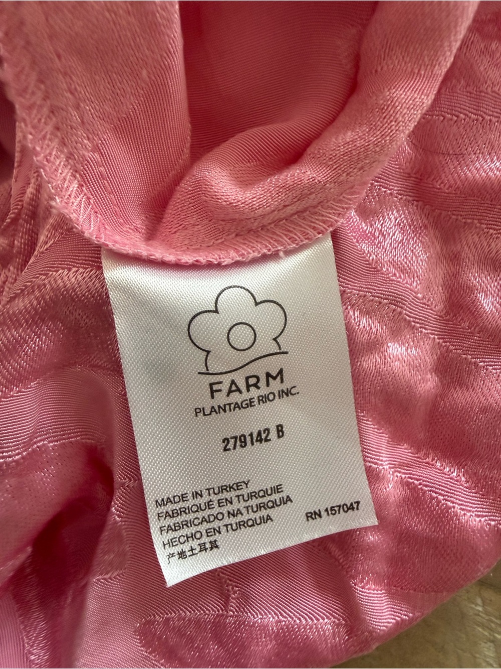 Farm Rio x Anthropoligie V Neck Tiered Pink Maxi Dress - Picture 5 of 5